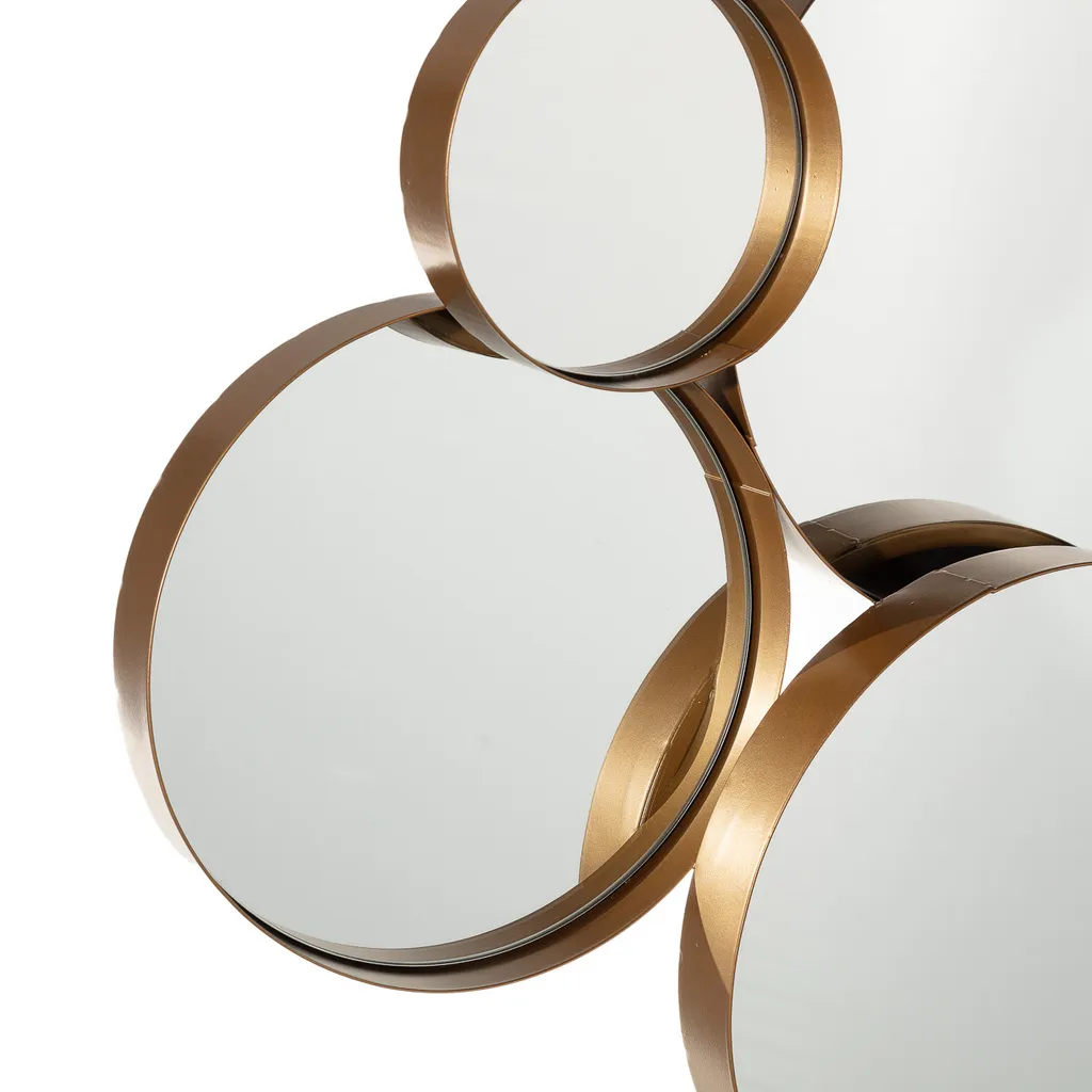 Miroir mural design 5 cercles entrelacés 58 cm pour salon et chambre - 6