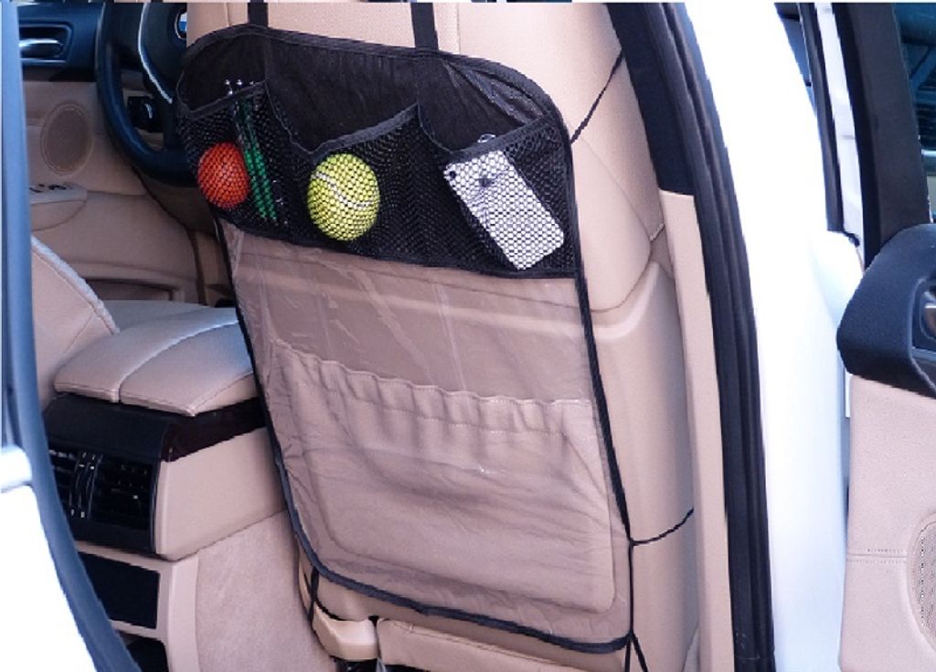 1 Stück Rückenlehnenschutz Sitzschoner Hecksitzschoner Lehnenschutz mit 3 Taschen