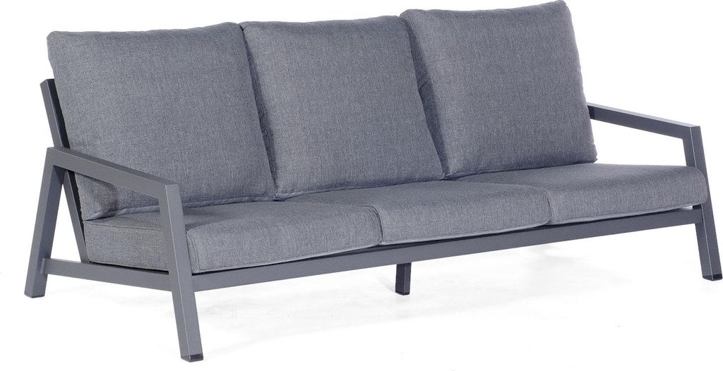 Sonnenpartner Empire Loungesofa Relaxsofa Gartensofa Aluminium anthrazit mit Kissen