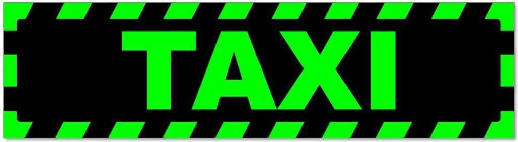 Kiwistar - Autoaufkleber - Grün - Schwarz - 60 x 16 cm - Ta x i gestreift - Hinweis Aufkleber Sticker für Auto, Kfz, Fahrrad, PKW, LKW