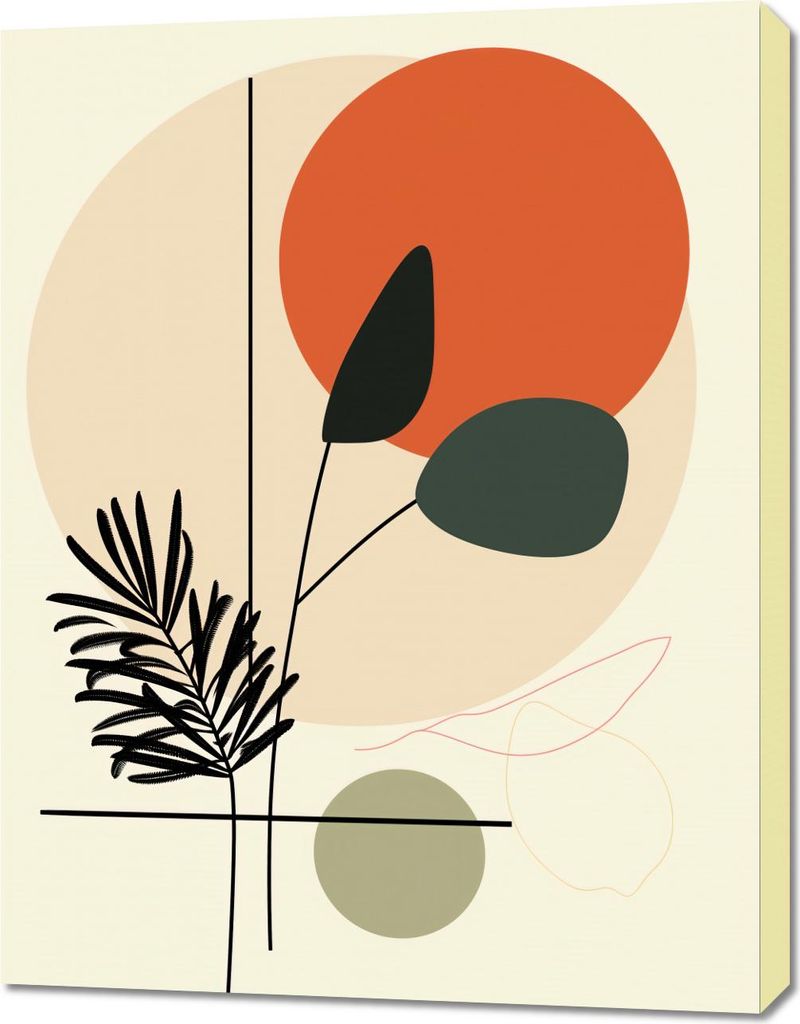 Bild 70x90cm Sonnenuntergang über der Oase