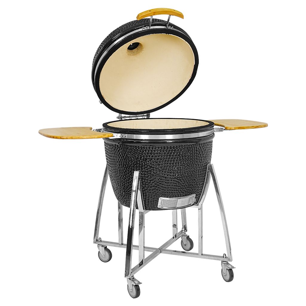 Kamado CL-29 Profi Keramik Grill Schwarz, Grilldurchmesser 72cm, Grillrostdurchmesser 62cm, BBQ Grillei Holzkohlegrill Grill Keramikgrill