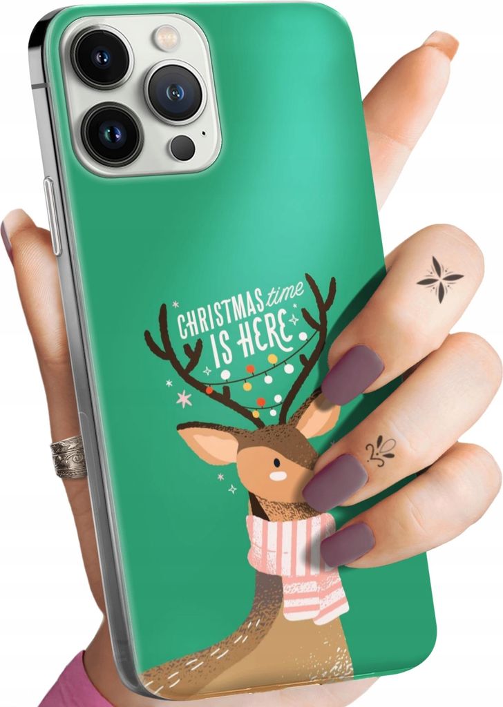 Bunt Hülle für APPLE IPHONE 13 PRO MAX Schutzhülle Handyhülle Handy TPU Silikon Case Slim Cover Case Weihnachten Rudolf
