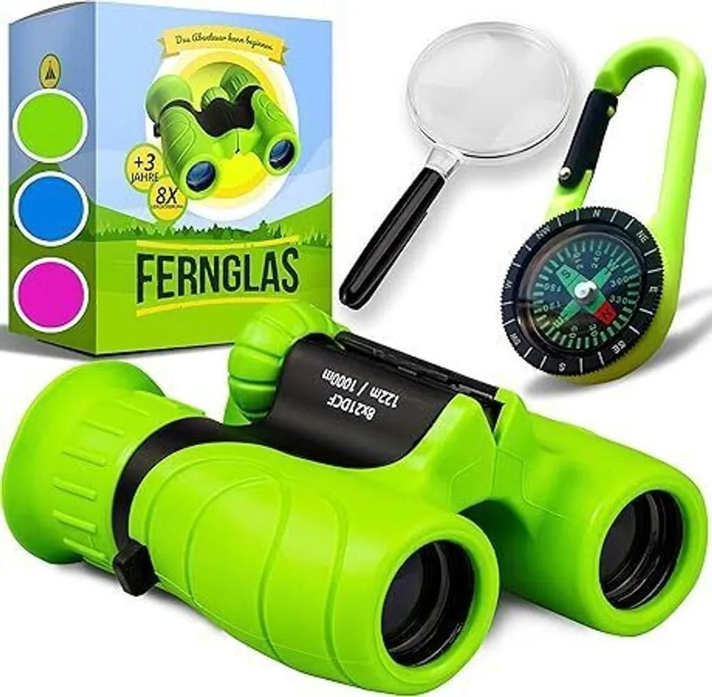 Kinderfernglas 8x21 mit Kompass & Lupe, grün, hohe Produktbild 