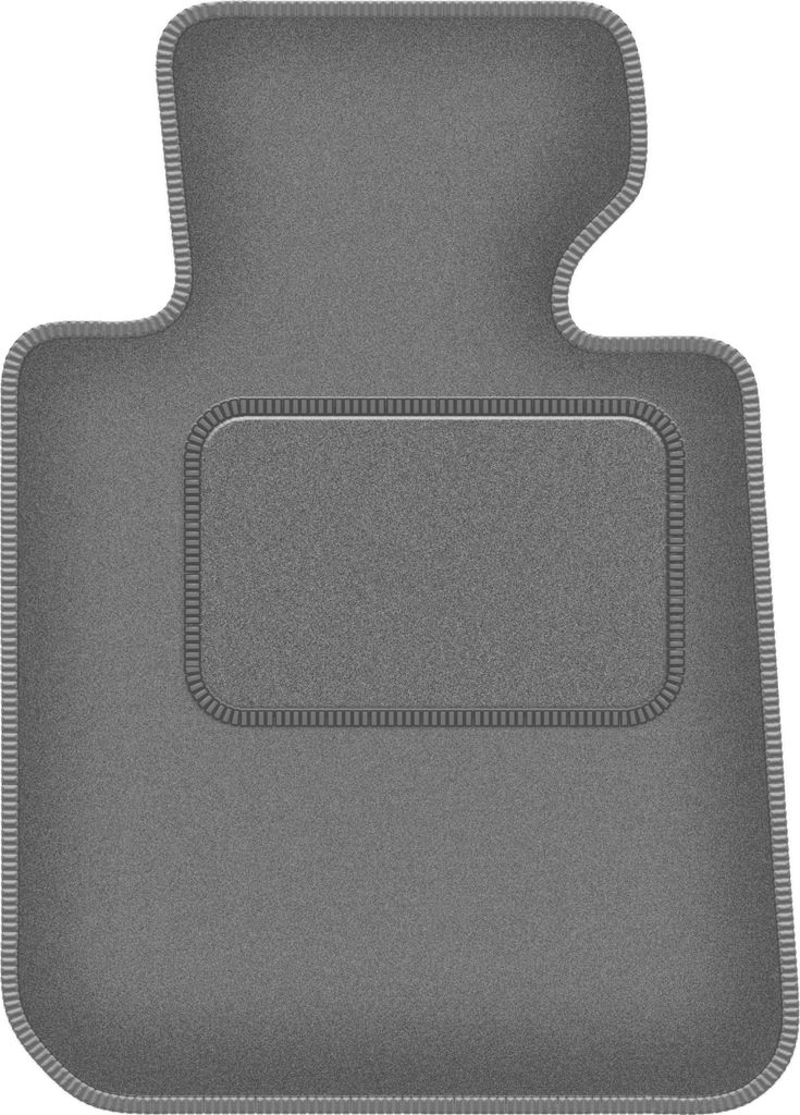 Fahrerfußmatte Velours graphit passend für BMW 1 E81 (2007-2012, Schrägheck) – mit Befestigungen – passgenau