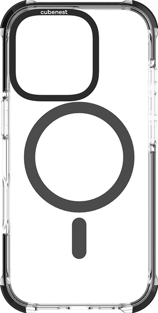 Cubenest Hülle für iPhone 16 Pro MagPro Strong Guard mit Magsafe schwarz - Kompatibel mit Magsafe