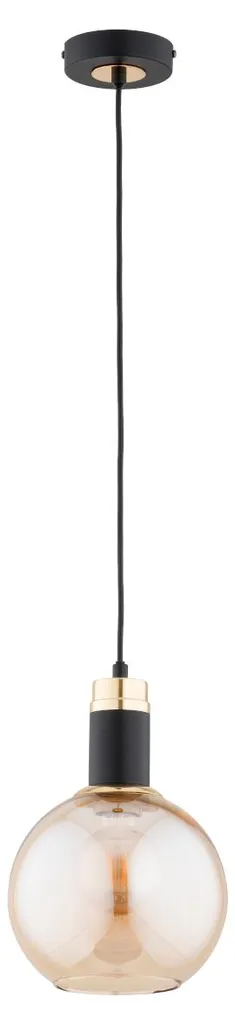 Suspension Salon Chic Noir et Or CELEST 90x20 cm Idéale Salle à Manger