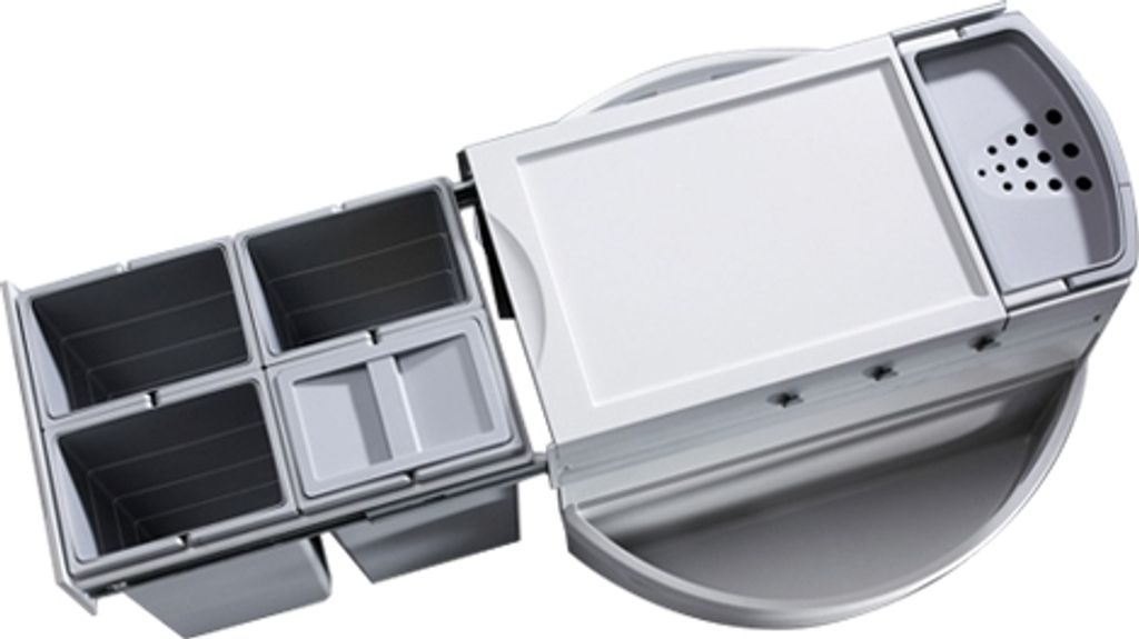 Hailo Rondo 3 plus. Collecteur de déchets, gris clair.  - Image du produit 
