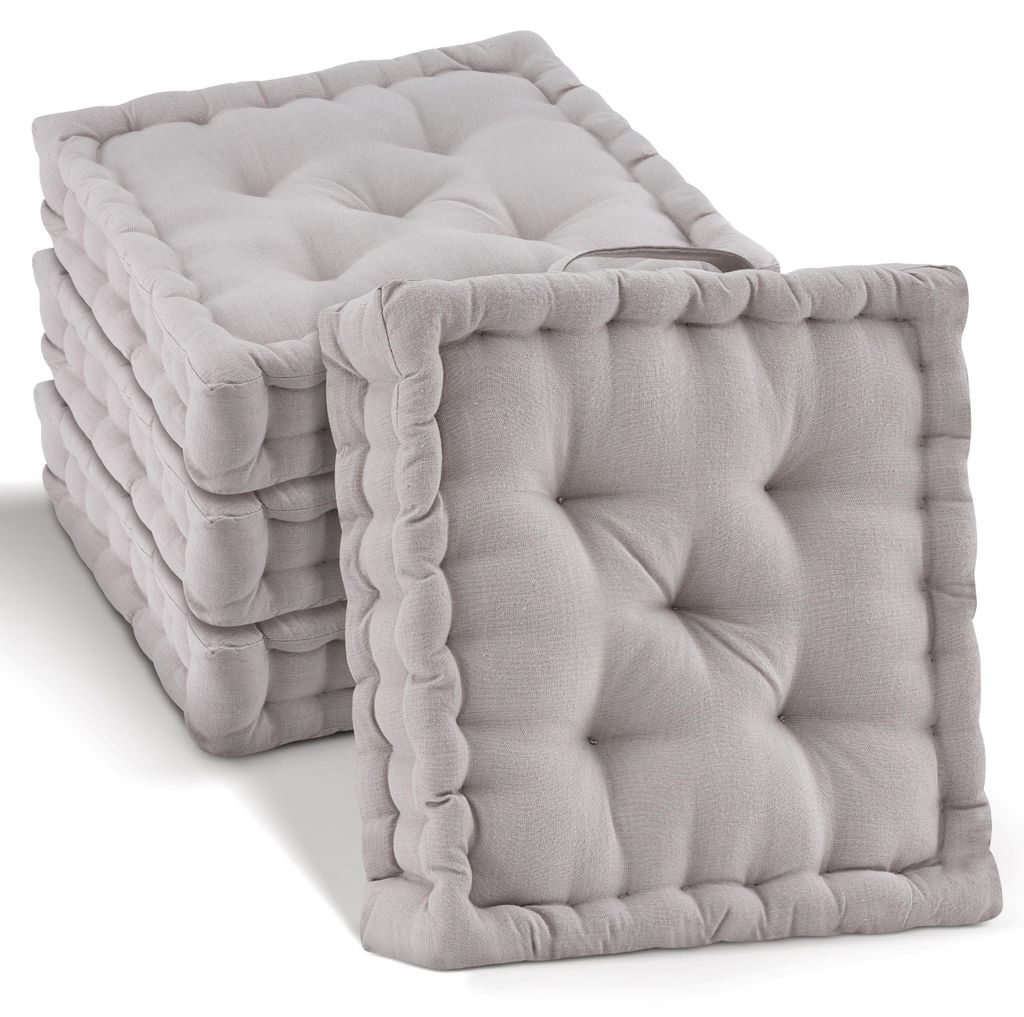 Beautissu Set di 4 cuscini da pavimento Mila, 40x40 cm, Immagine del prodotto 