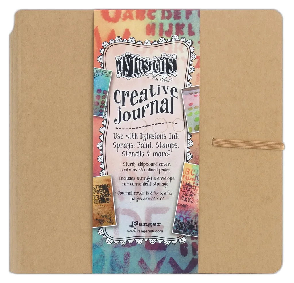 Journal Dylusions carré 22x23 cm Ranger - Papier épais et couverture Braun