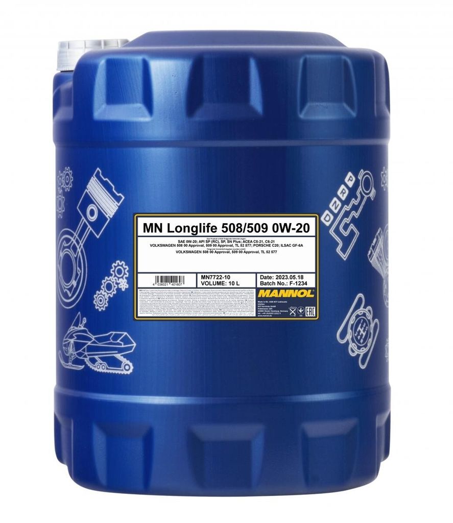 MANNOL 0W-20 Longlife 508/509 VW TL 52 577 Porsche C20 VW 508 00 VW 509 00