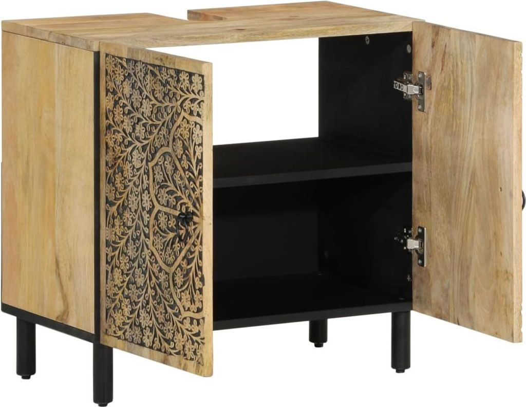 vidaXL Vanity unit 62x33x58 cm masivní dřevo mango Obrázek produktu 