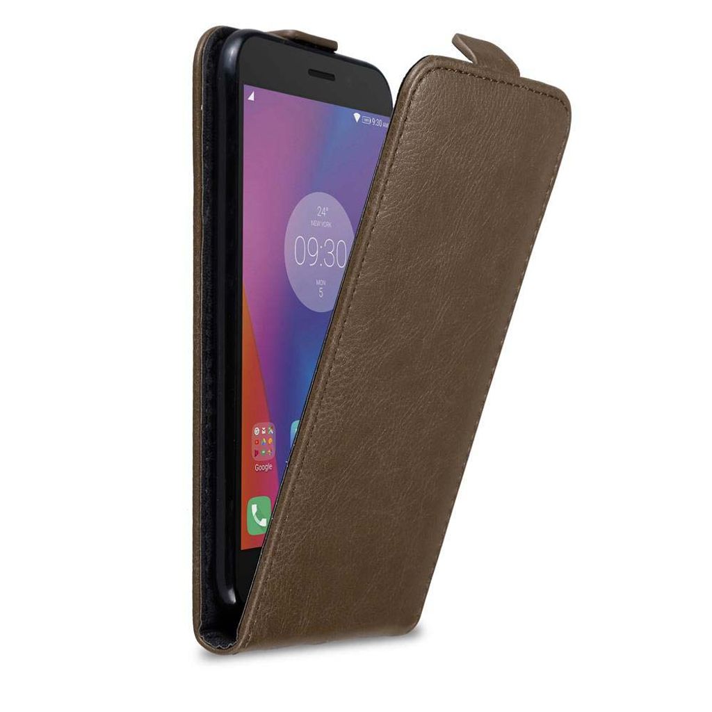 Cadorabo Flip-Hülle Für Lenovo K6/K6 Power – Aus Jeans & Kunstleder, Mit Standfunktion & Kartenfach, Grau