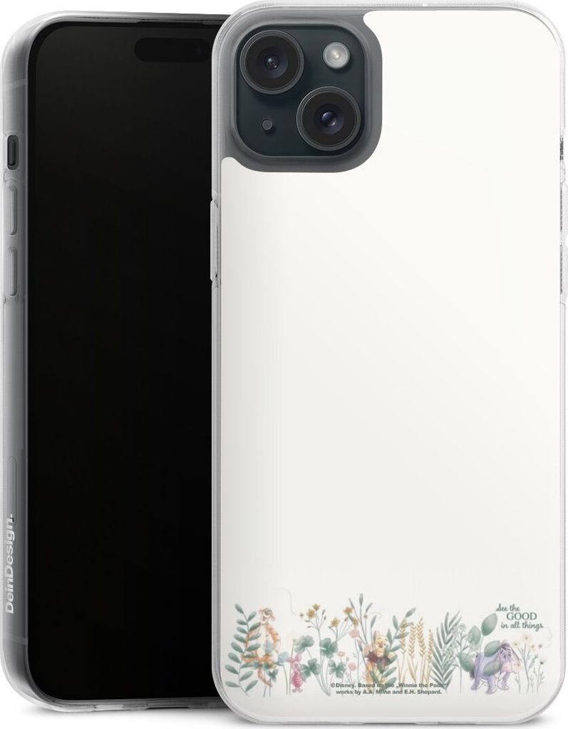 DeinDesign Handyhülle für Apple iPhone 15 Plus Silikon Hülle Case Smartphone Schutzhülle Disney Winnie Puuh Eukalyptus