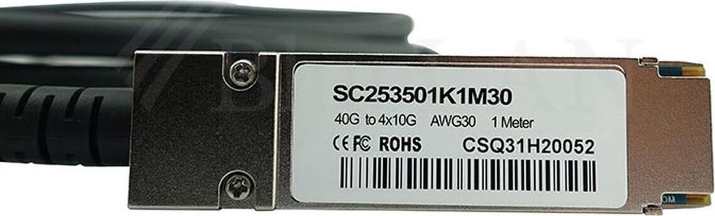 BlueOptics X4DACBL3-BL, 3 m, DAC, QSFP, 4x SFP+