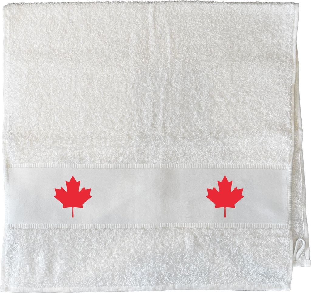 Huuraa Handtuch Ahornblatt Kanada 50x100cm White Baumwolle Handtuch Geschenkidee