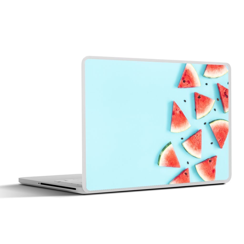 MuchoWow Laptop Aufkleber Sticker Cover Wassermelone - Sommer - Blau 25x18 cm - Laptop-Deko