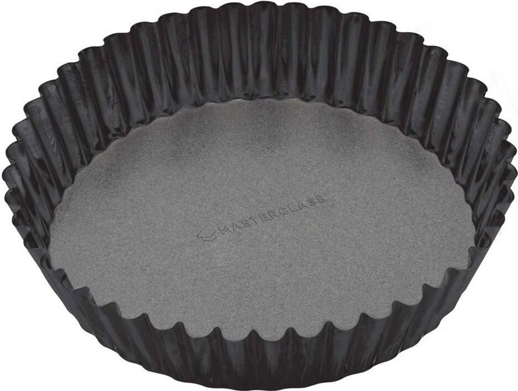 Runde geriffelte (Quiche) Backform mit losem Boden, extra tief, 25 cm - Masterclass