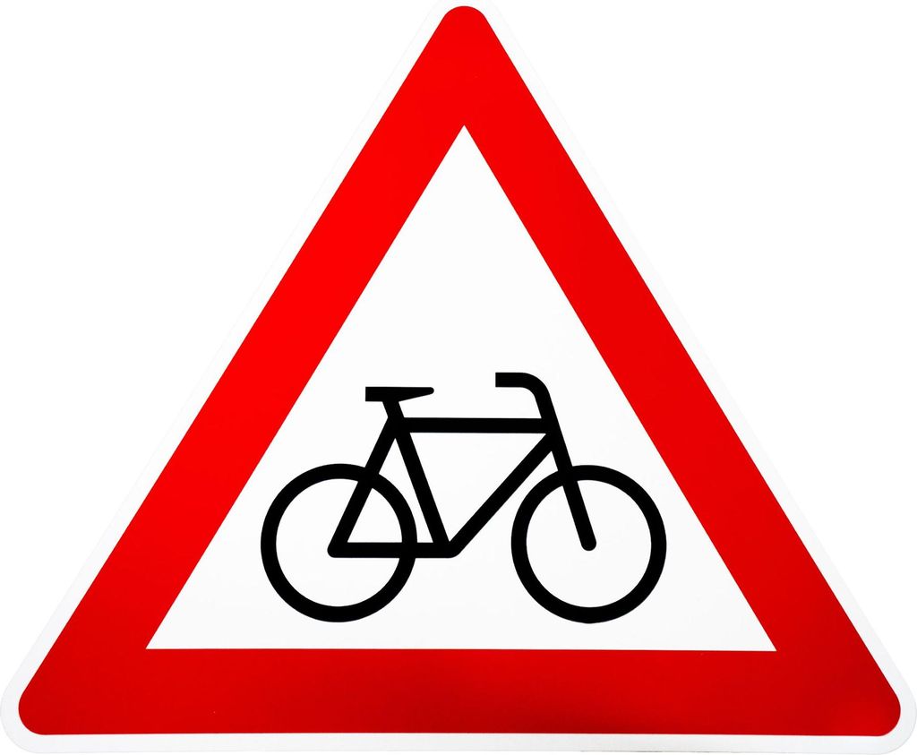 ORIGINAL Verkehrsschild Nr. 138-20 * Radverkehr, Aufstellung links * nach StVO und RAL-Gütebedingungen Verkehrszeichen Achtung Warnschild Straßen...