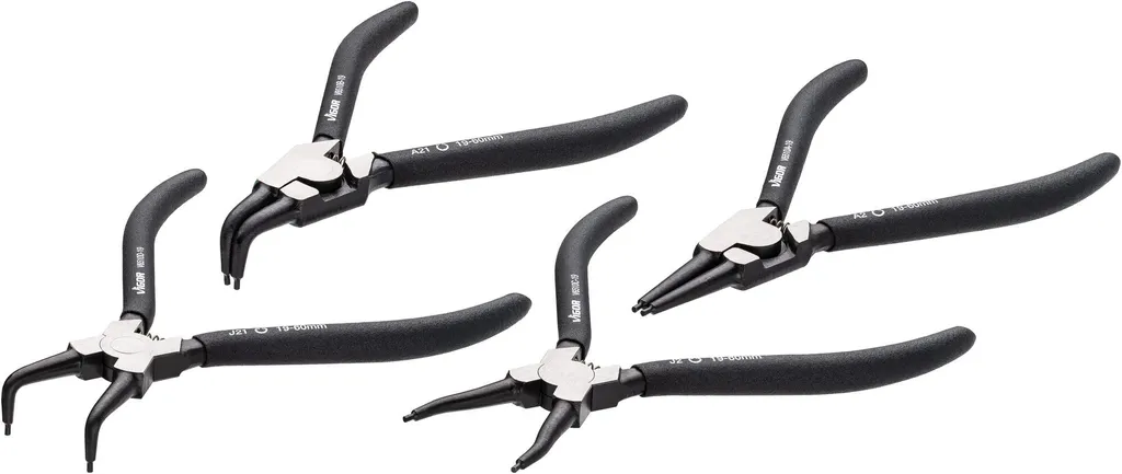 VIGOR V6510-19/4 Jeu de 4 pinces pour anneaux de blocage de 180 mm