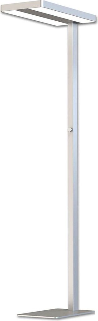 ISOLED LED Office Pro Stehleuchte Up+Down, 40+40W, UGR<19, silber, neutralweiß, Dimm-Regler, CH-Stecker