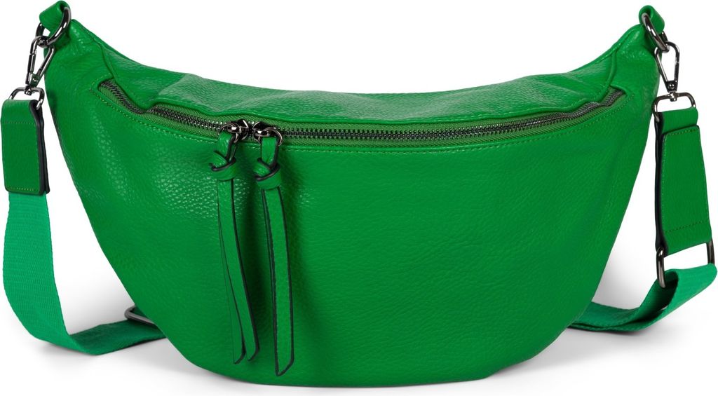 styleBREAKER Damen Halbmond Schultertasche groß | Crossbody Umhängetasche Handtasche mit 2 Wege Reißverschluss & verstellbarem Schultergurt 37 x...