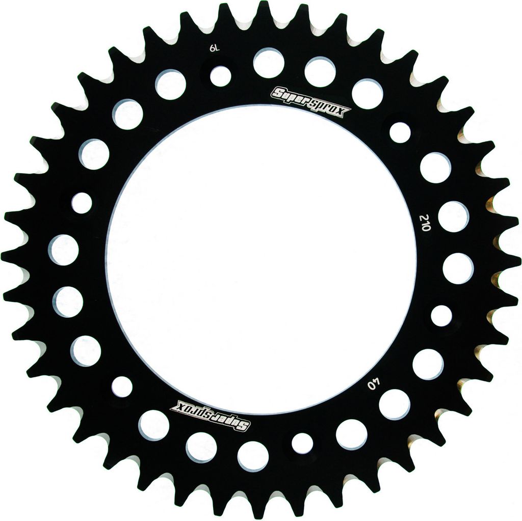 Alu-Kettenrad Supersprox 520 - 40Z (schwarz) RAL-210:40-BLK|ID 125,0 LK 153,0 6-Loch/6-Loch