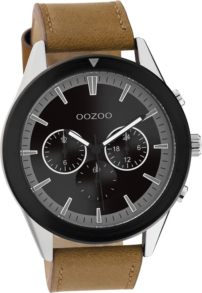 Oozoo orologio da polso da uomo Orologi analogici in pelle marrone D2UOC10801