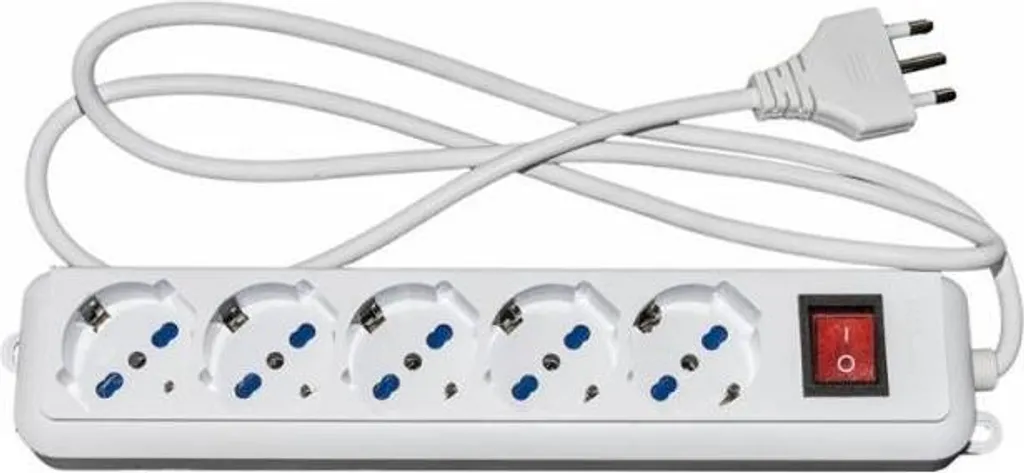 Emmegi LKMP05LN Multipresa Office Nera - 5 Slot Universali 1.5m