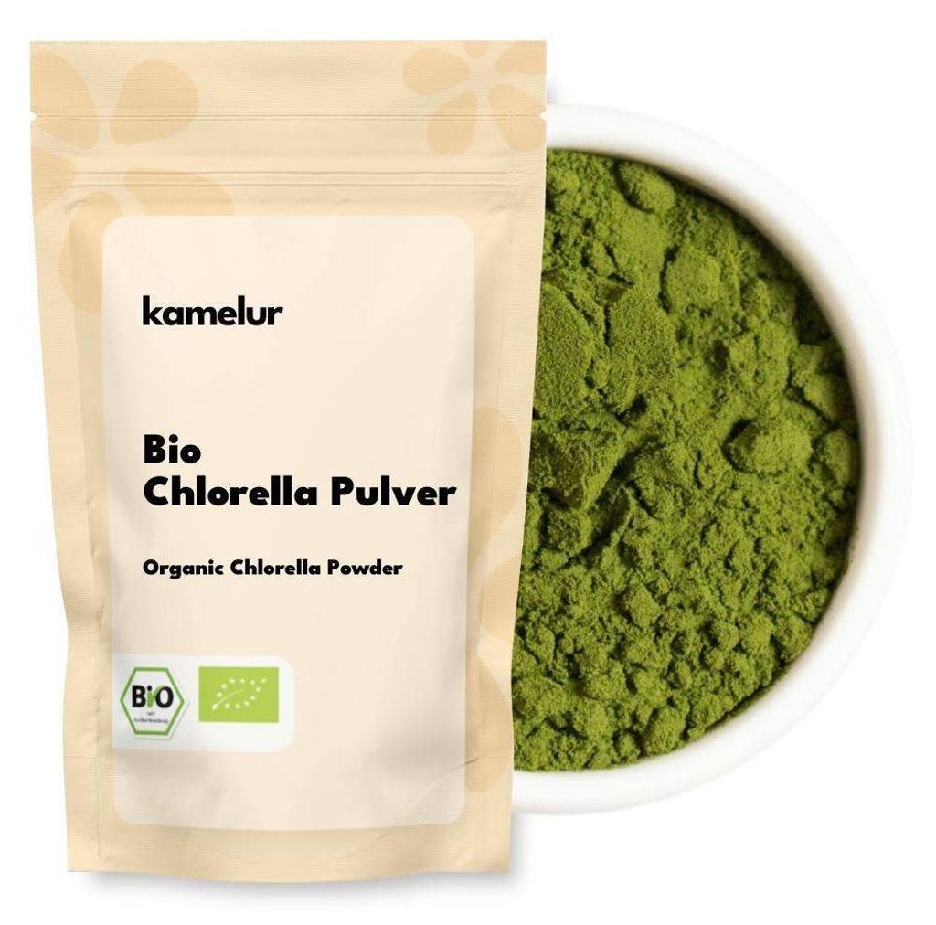 Kamelur Chlorella bio en poudre verte 500 g Image du produit 
