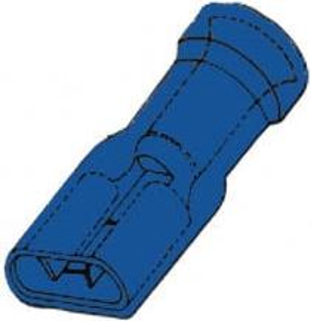 ISOLIERTE FLACHSTECKHÜLSE 6,4 mm BLAU