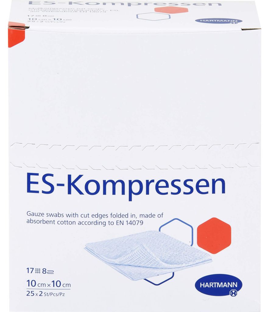 HARTMANN ES-Kompressen steril 10 cm x 10 cm Mullkompressen, Produktbild 