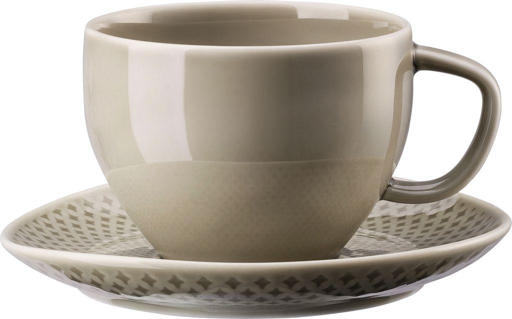 Rosenthal Junto Pearl Grey Kombitasse mit Untertasse