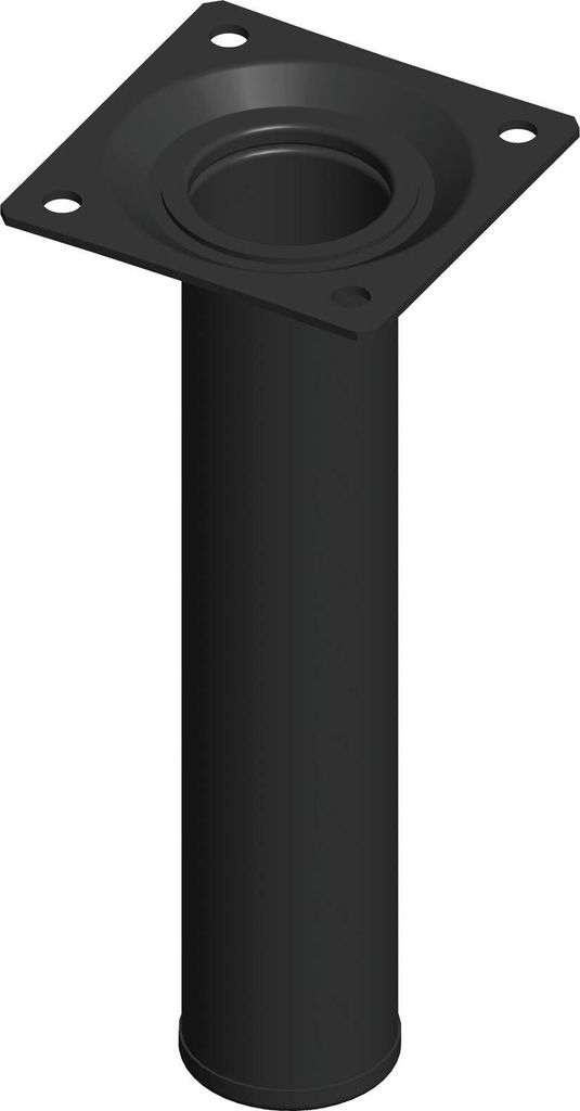 Möbelfüße Tischbeine rund Möbelbeine ø 30 mm Länge 150 mm Stahl schwarz