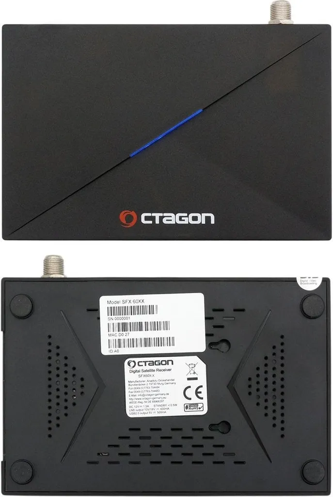 Decoder Octagon SFX6018 S2+IP WL 150Mbit WiFi - Ricevitore DVB-S2 HEVC - 12
