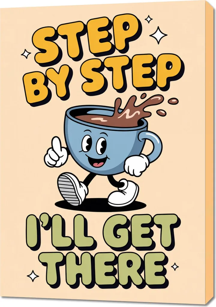 Quadro Vintage 70x100 cm Motivazionale per Salotto | Regalo Kawosz