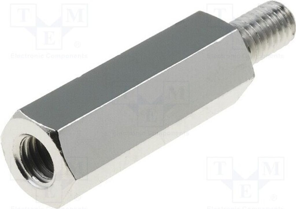 10x Distanzmuffe mit Gewinde Außengew: M4 20mm Innengew: M4 Nickel 216X20 Distanze