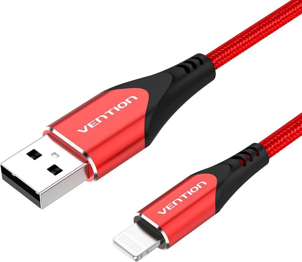 Câble Lightning 2m MFi pour iPhone et iPad Rouge Longue Distance