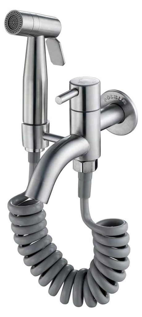 Bidet-Sprühgerät mit zwei Wasserdurchflussmodi, gebürsteter Edelstahl, tragbares Tuch, Windelwaschanlage, Duschsprüher-Set, Wandmontage, Badezi...