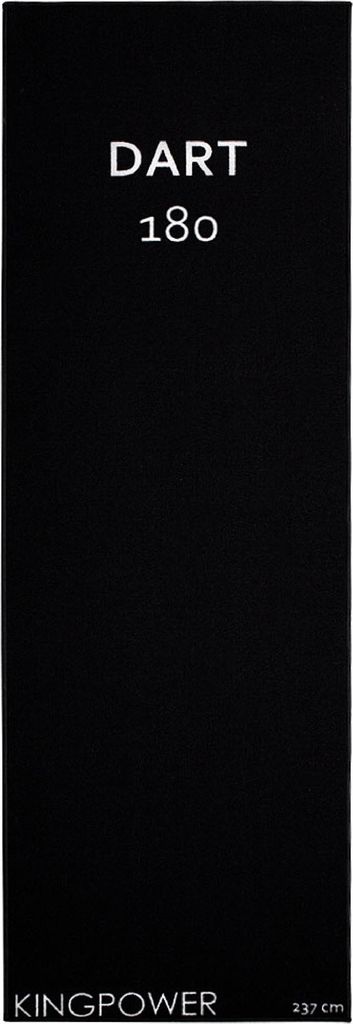 Kingpower Dartteppich mit Abwurflinie, Dart Zubehör mit Motiv, Dartmatte mit Oche, pflegeleichter Teppich rutschfest , Auswahl:Design 3 - 237 x 80 cm