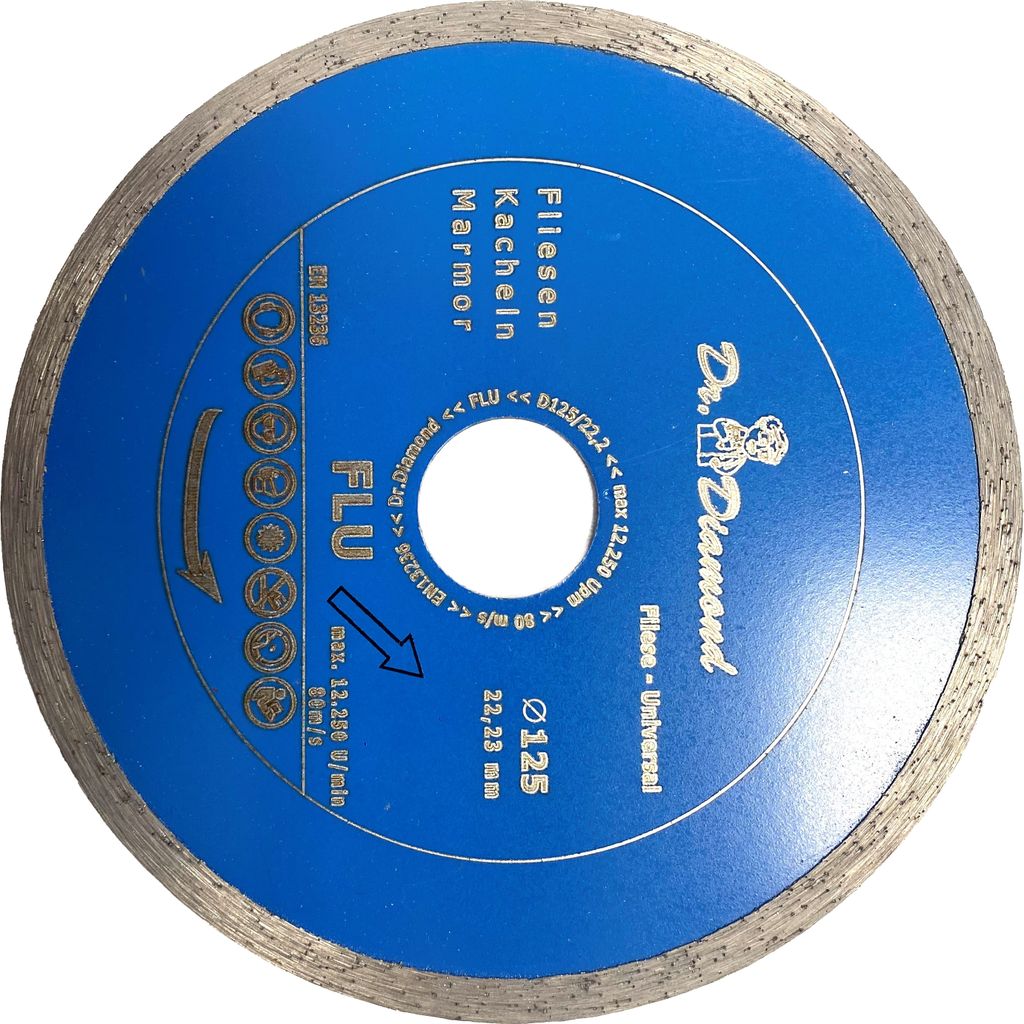 Diamanttrennscheibe Fliese Diamantscheibe 125 mm Variation 1x 125 mm FLU Universal