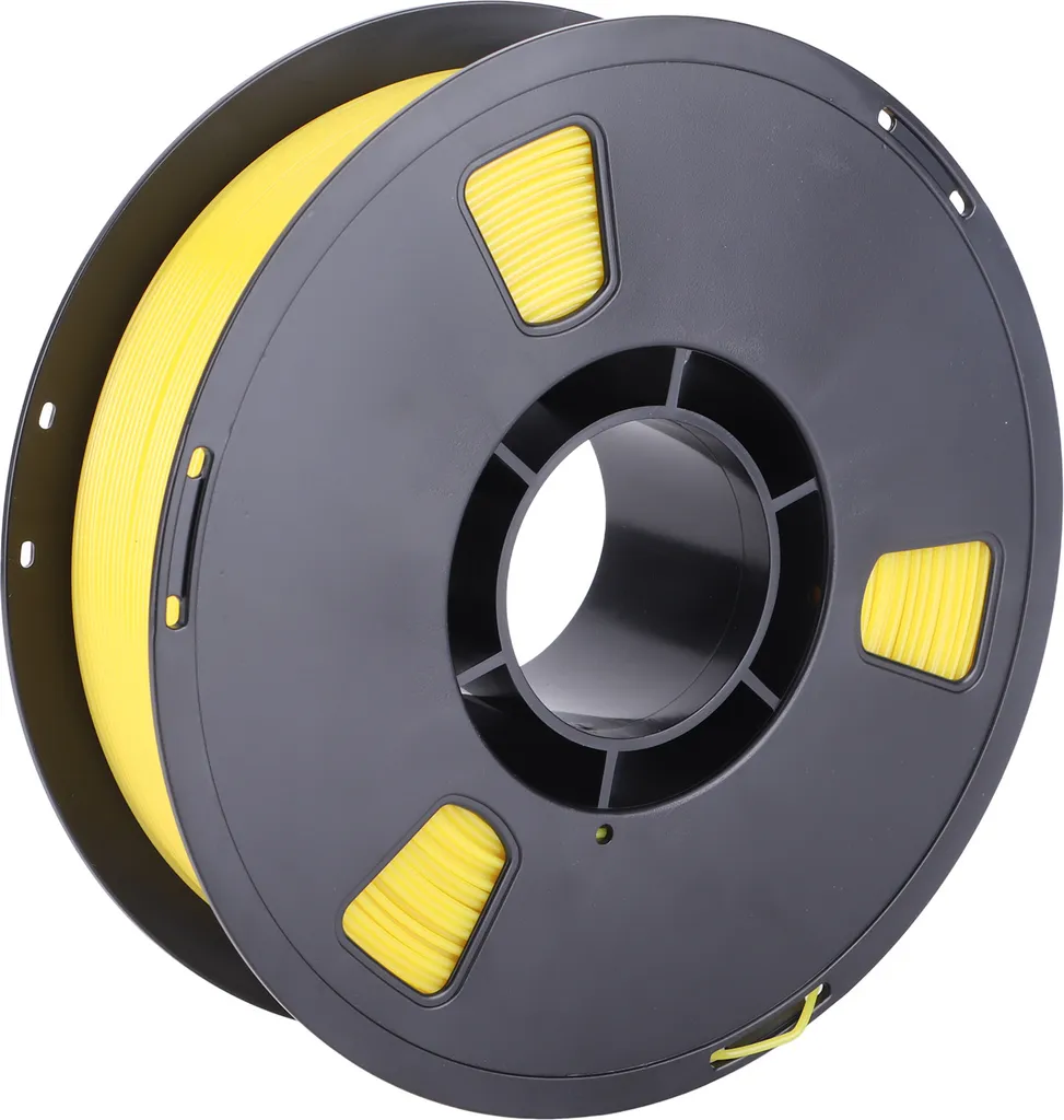 Consommable impression 3D jaune en filament PETG 1.75mm résistant