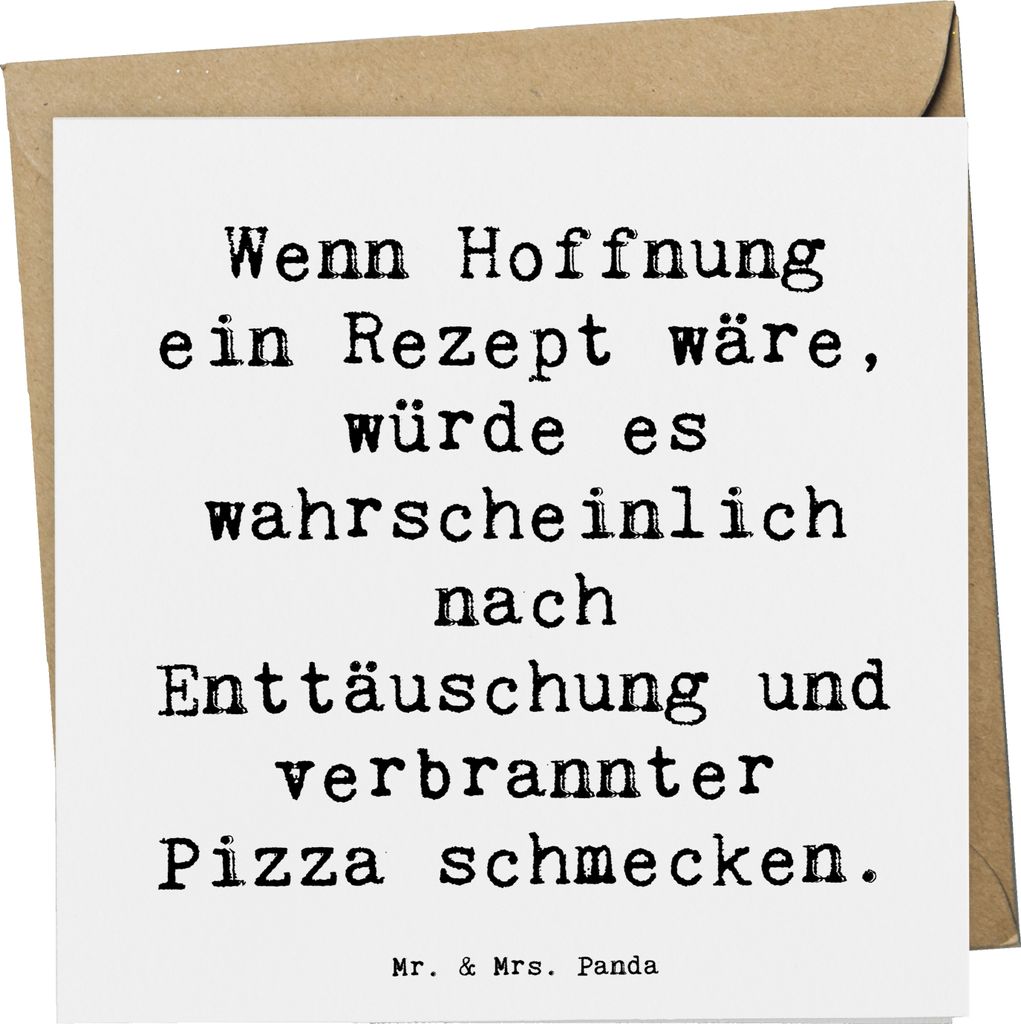 Mr. & Mrs. Panda Glückwunschkarte Spruch Hoffnung in schwierigen Zeiten - Weiß - Geschenk, Positivität, Dunkelheit, Lichtstrahl, Klappkarte, dop...