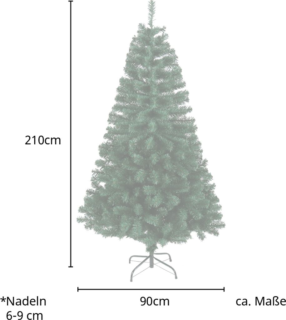 SVITA Weihnachtsbaum 210 cm Tannenbaum Christbaum Kunstbaum