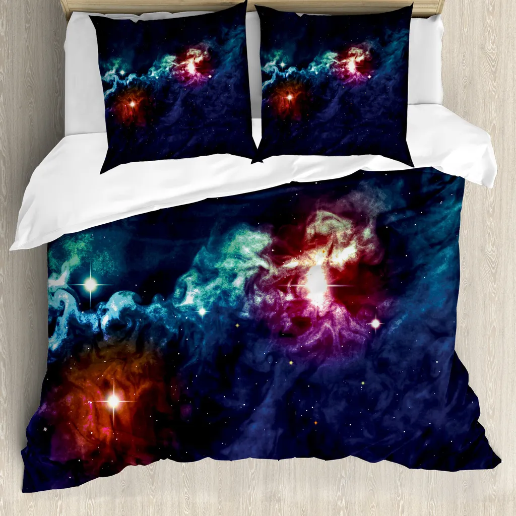 Offerta Copripiumino Galattico ABAKUHAUS 155x220 - Magenta Blu Set