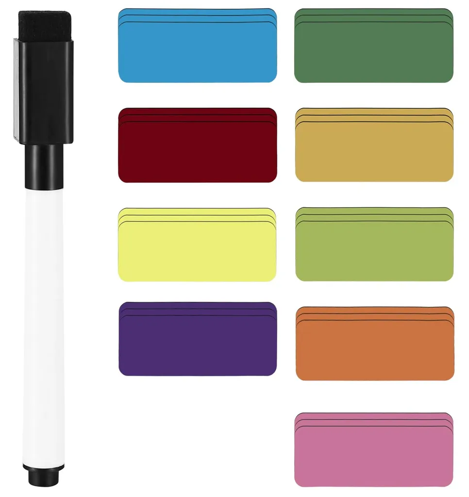 Bandes Magnétiques Effaçables et Inscriptibles - 80 Étiquettes 30 mm
