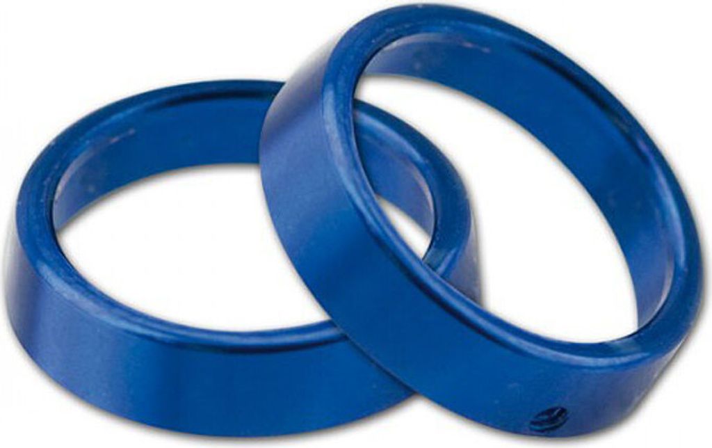 Zierring Alu | Blinker Jack | blau | Paar | Maße: Ø 22,6 x H 5,6 mm | inkl. Montageteile