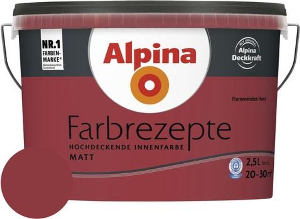 Alpina Wandfarbe Farbrezepte Flammendes Herz 2,5 l Produktbild 