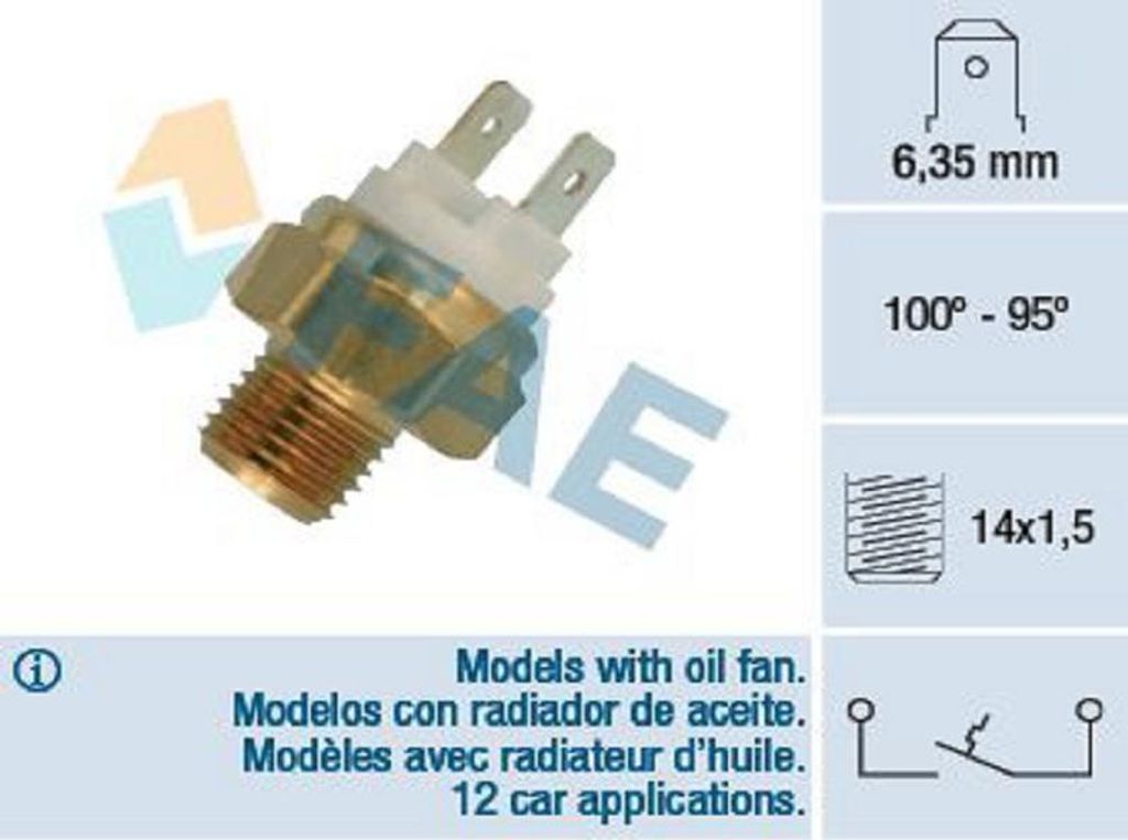 FAE 36060 Temperaturschalter Kühlerlüfter Thermoschalter Produktbild 