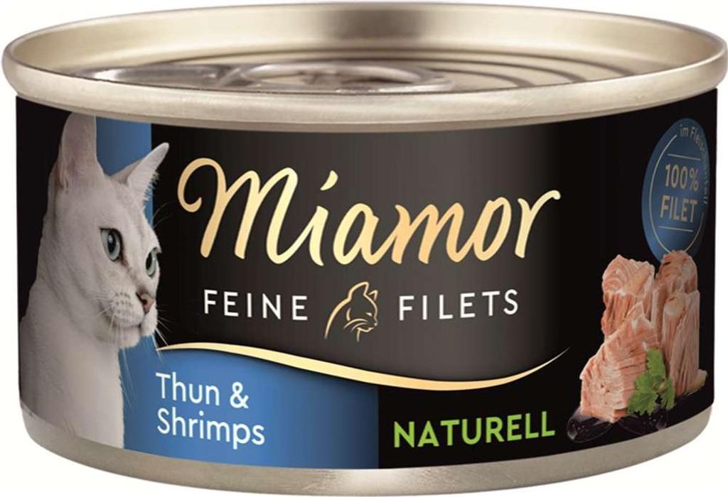 Miamor 80gx24 Feine Filets Naturell Thunfisch & Shrimps